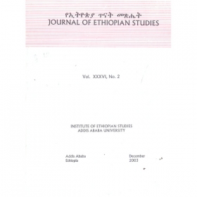 Journal of Ethiopian Studies Vol.XXXVI, No.2 (December 2003)